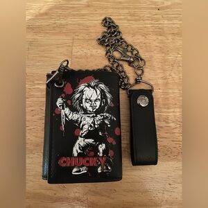 Chucky snitches get stitches trifold wallet with chain Hottopic horror slasher